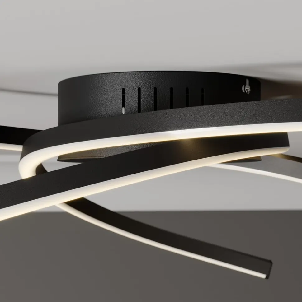 Lindby Katris LED-loftlampe, 58 cm, sort