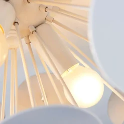 Lindby Kinan loftlampe, Ø 54 cm, hvid, metal, E14