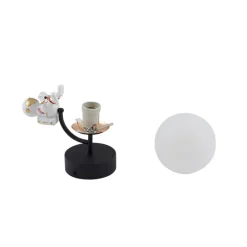 Lindby Kosmo væglampe, plast, astronaut, 30 cm høj