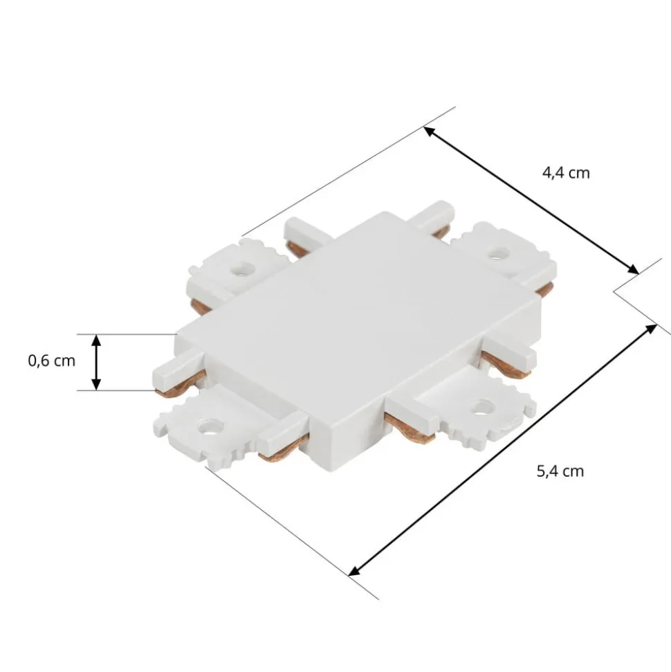 Lindby krydsstik Lumaro, hvid, plast
