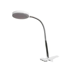 Lindby LED clip-on bordlampe Milow, hvid, metal, 36 cm høj