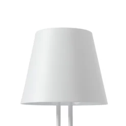Lindby LED genopladelig bordlampe Janea TWIN, hvid, metal
