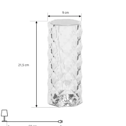Lindby LED genopladelig bordlampe Louane, 21,5 cm, USB, RGBW
