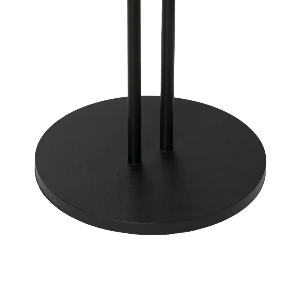 Lindby LED genopladelig bordlampe Janea TWIN, sort, metal