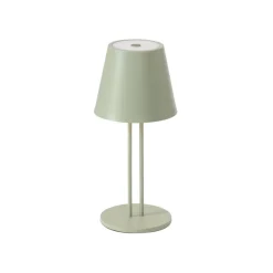 Lindby LED genopladelig bordlampe Janea TWIN, grøn, metal