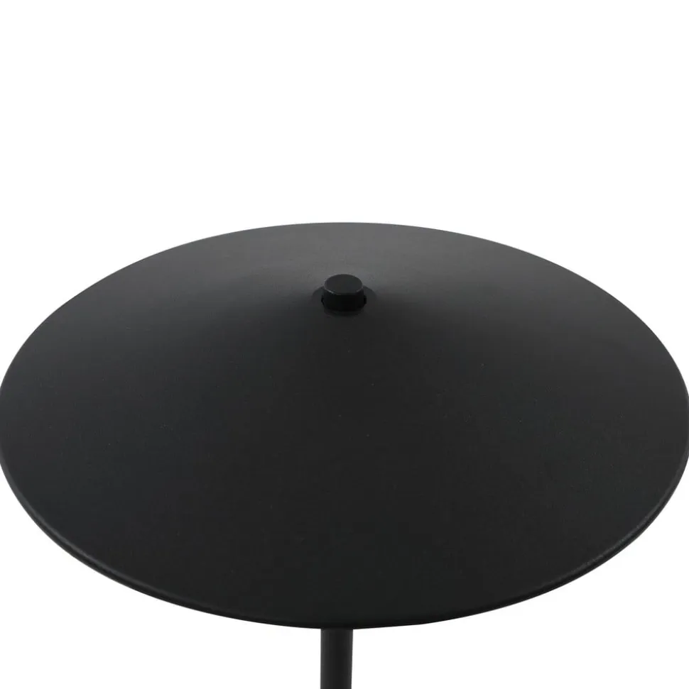 Lindby LED genopladelig bordlampe Ayva, sort, aluminium, IP44