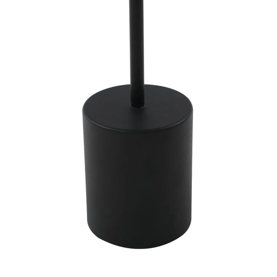 Lindby LED genopladelig bordlampe Ayva, sort, aluminium, IP44