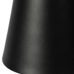 Lindby LED genopladelig bordlampe Janea CROSS, sort, metal