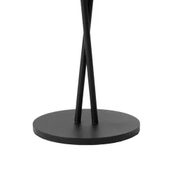 Lindby LED genopladelig bordlampe Janea CROSS, sort, metal