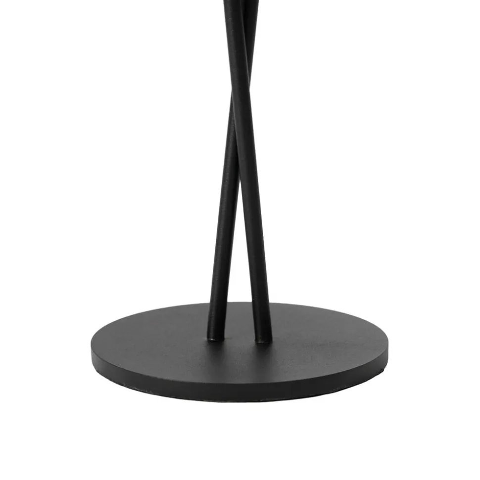 Lindby LED genopladelig bordlampe Janea CROSS, sort, metal