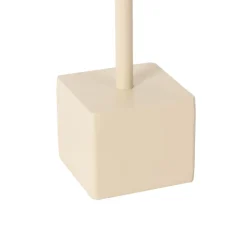 Lindby LED genopladelig bordlampe Janea CUBE, beige, metal