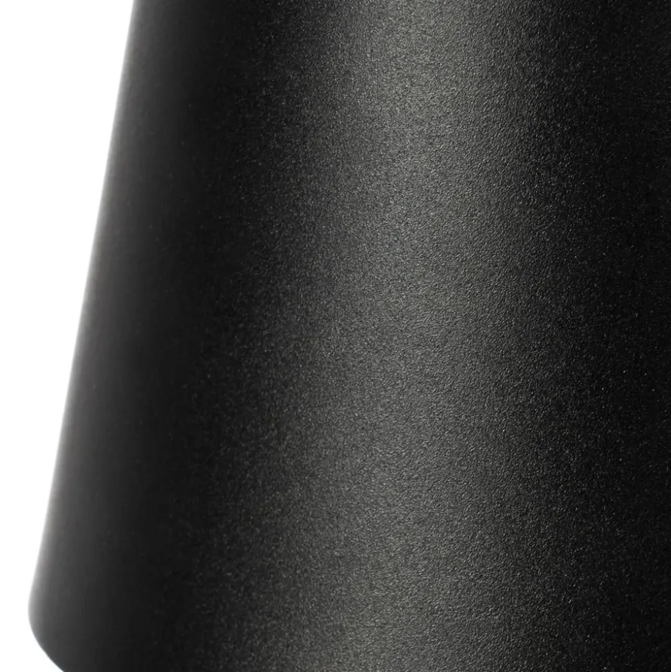Lindby LED genopladelig bordlampe Janea CUBE, sort, metal