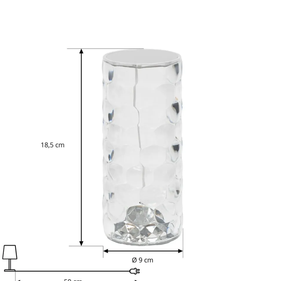 Lindby LED genopladelig bordlampe Louane, 18,5 cm, USB, RGBW