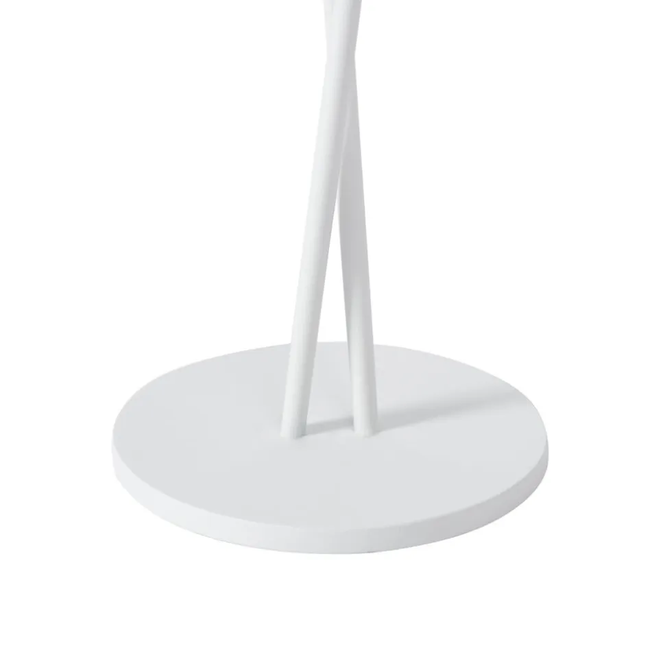 Lindby LED genopladelig bordlampe Janea CROSS, hvid, metal