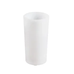 Lindby LED genopladelig blomstervase Florista, RGB, IP54, Ø 12cm, hvid