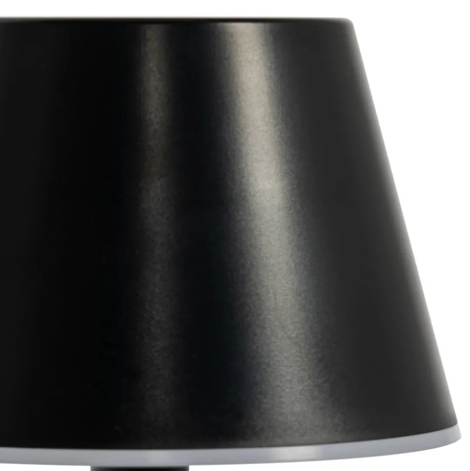 Lindby LED genopladelig lampe Gaja, sort, USB, IP44, RGBW, dæmpbar.