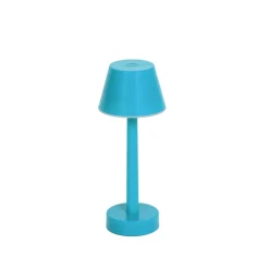 Lindby LED genopladelig lampe Gaja, blå, USB, IP44, RGBW, dæmpbar