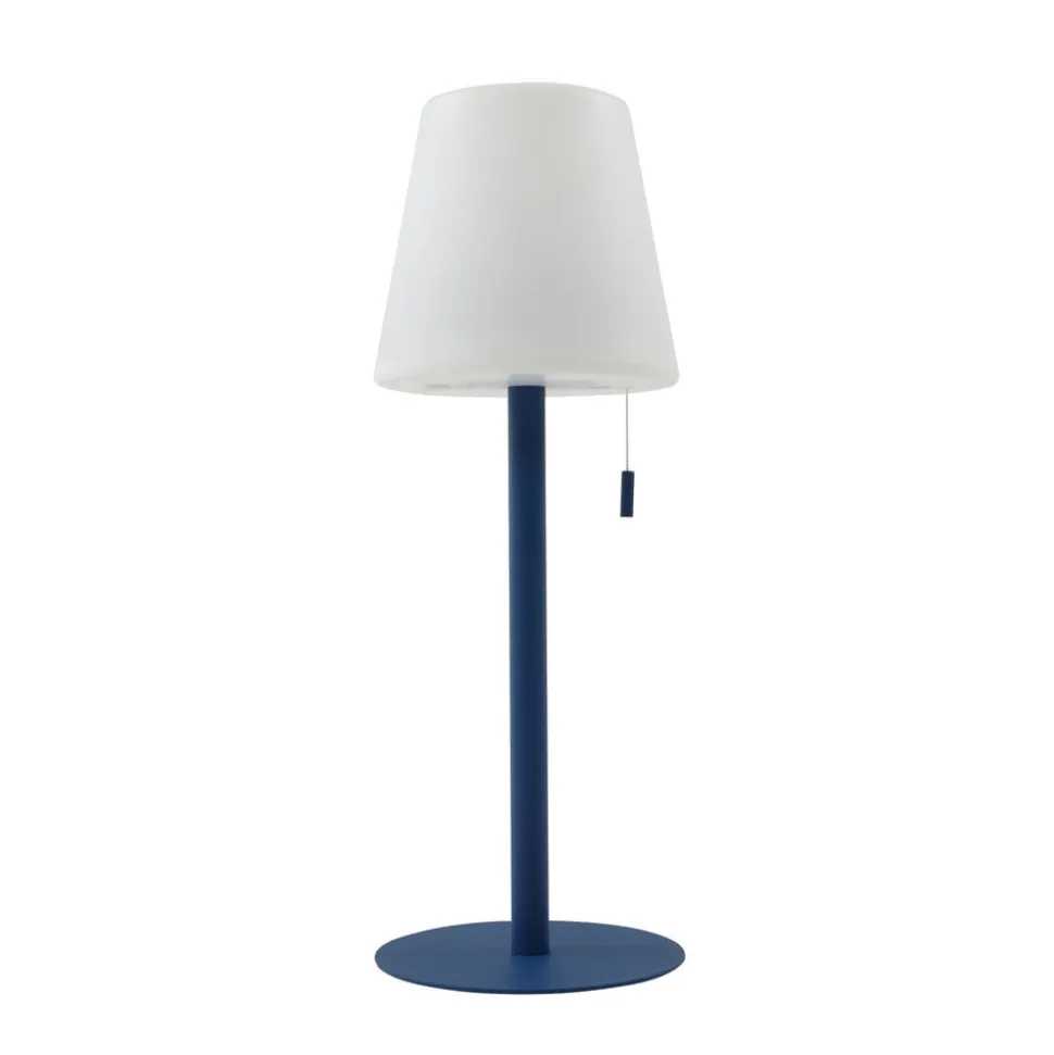 Lindby LED genopladelig lampe Azalea blå aluminium CCT højdejusterbar