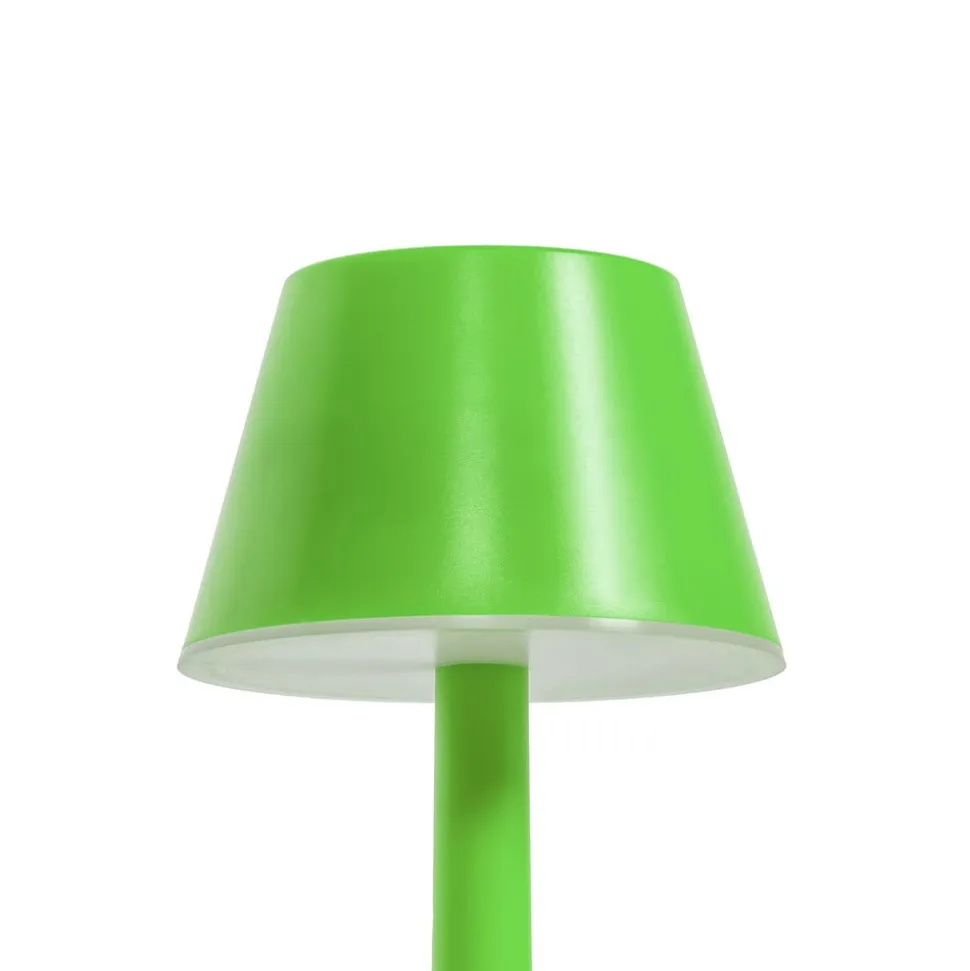 Lindby LED genopladelig lampe Gaja, grøn, USB, IP44, RGBW, dæmpbar