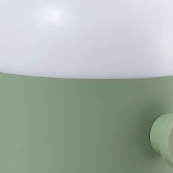 Lindby LED genopladelig udendørs bordlampe Isaline, grøn, dæmpbar