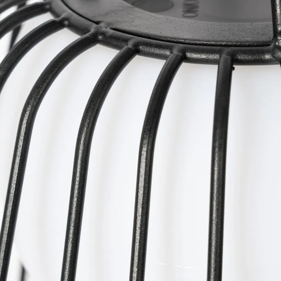 Lindby LED genopladelig udendørs pendel Levino, sort, metal