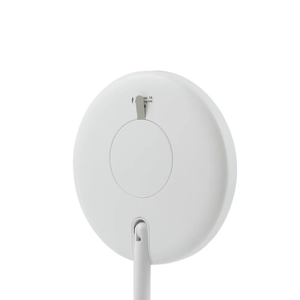 Lindby LED genopladeligt spejl Renki, hvid, plast, dæmpbar