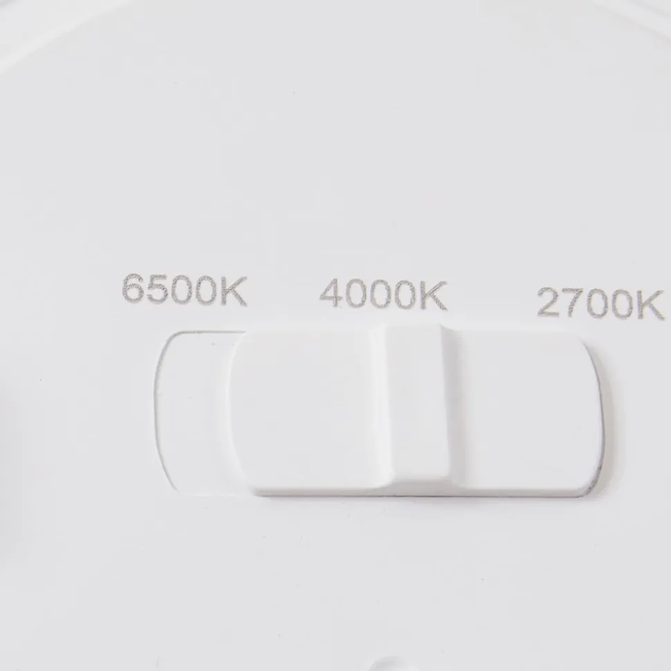 Lindby LED indbygningslampe Toka, 6,5 W, hvid, plast, CCT