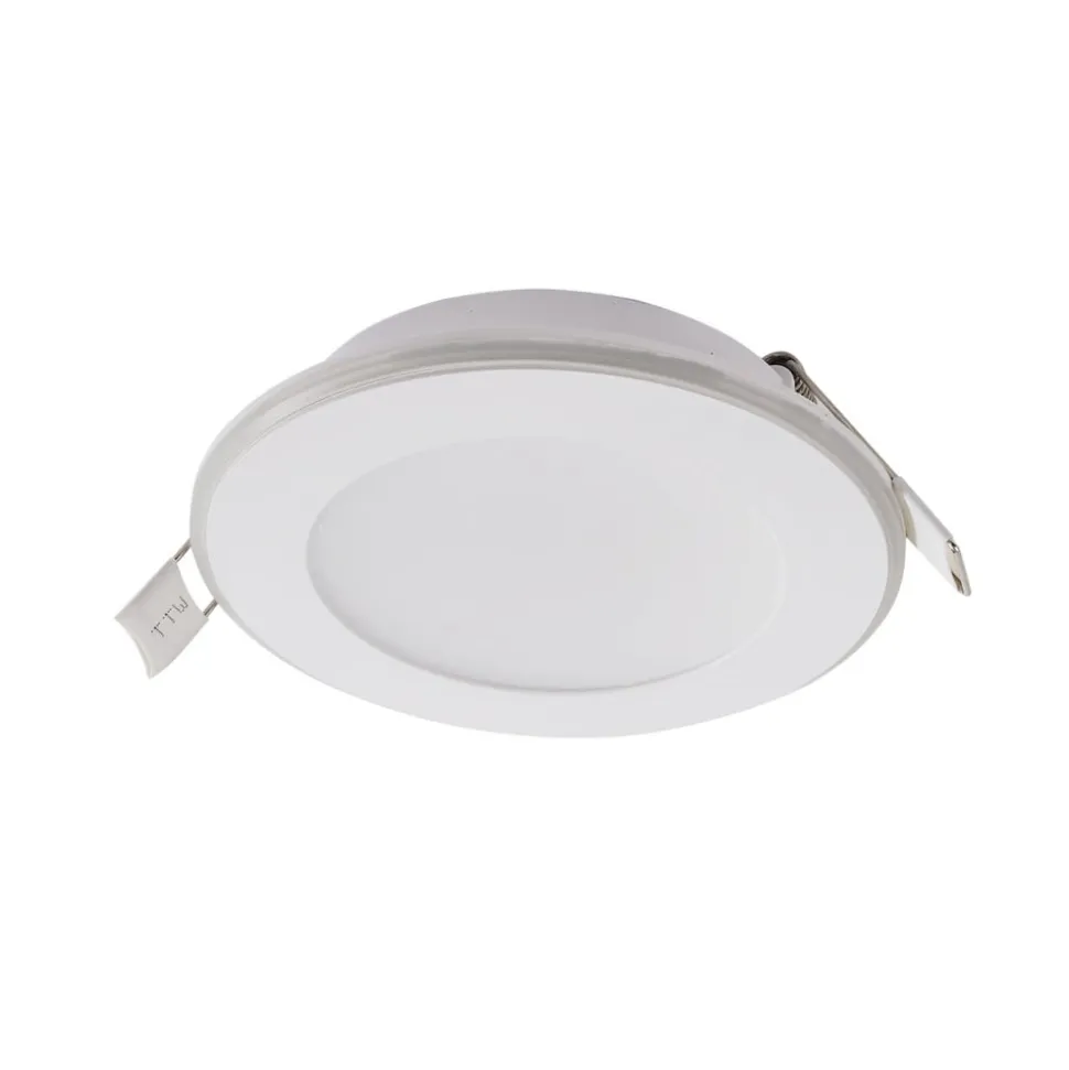 Lindby LED indbygningslampe Toka, 4,9 W, hvid, plast, CCT