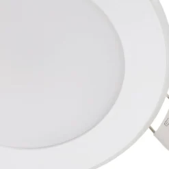 Lindby LED indbygningslampe Toka, 4,9 W, hvid, plast, CCT
