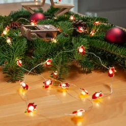 Lindby LED lyskæde Motje, julemand, 320 cm, IP20