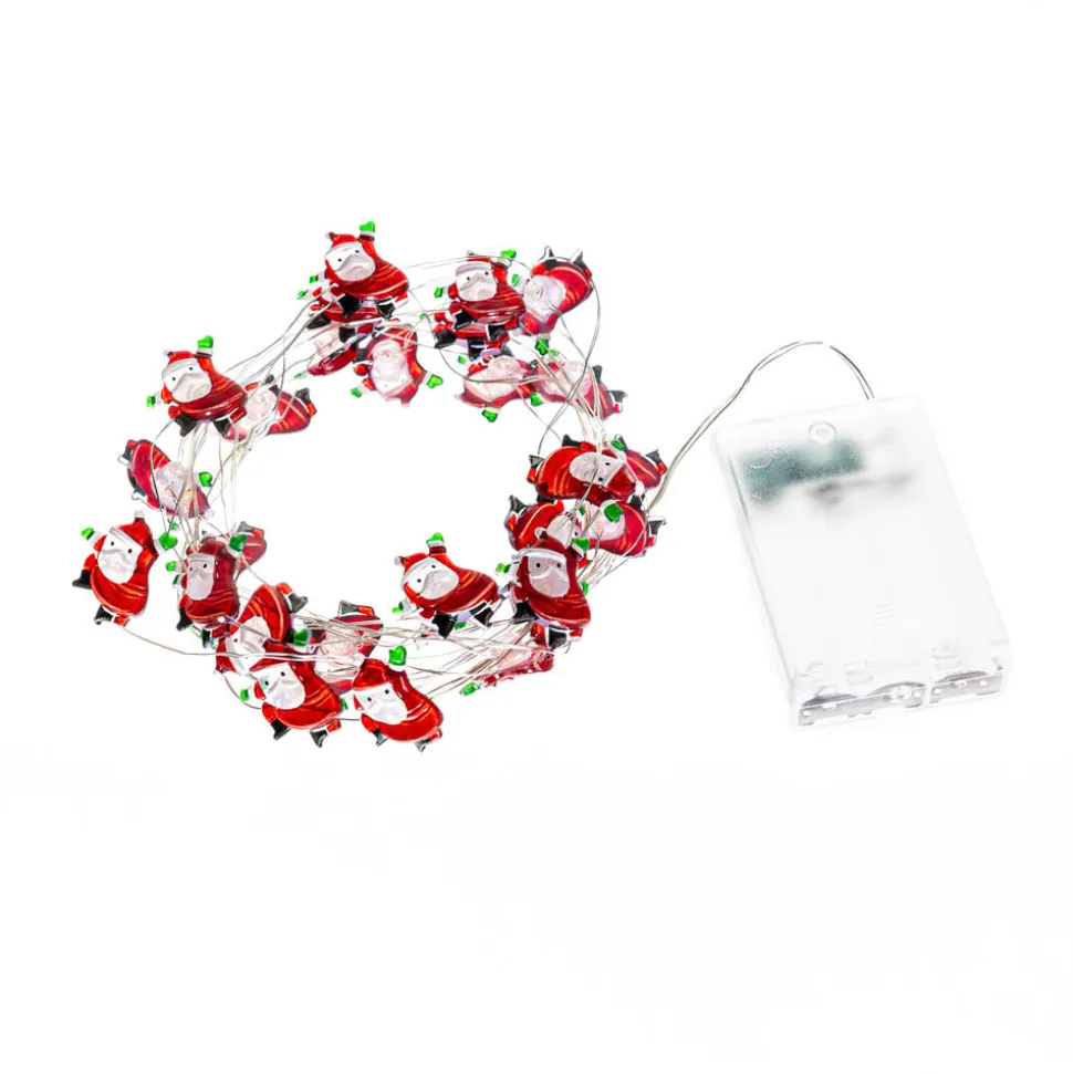 Lindby LED lyskæde Motje, julemand, 320 cm, IP20