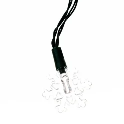 Lindby LED lyskæde Parrik, snefnug, 620 cm, IP44