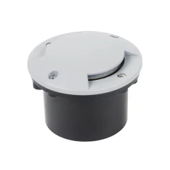 Lindby LED nedgravningslampe Nandita, Ø 10 cm, sølv, IP65