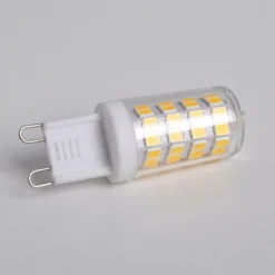Lindby LED penlight, sæt med 5, G9, 3 W, klar, 3.000 K