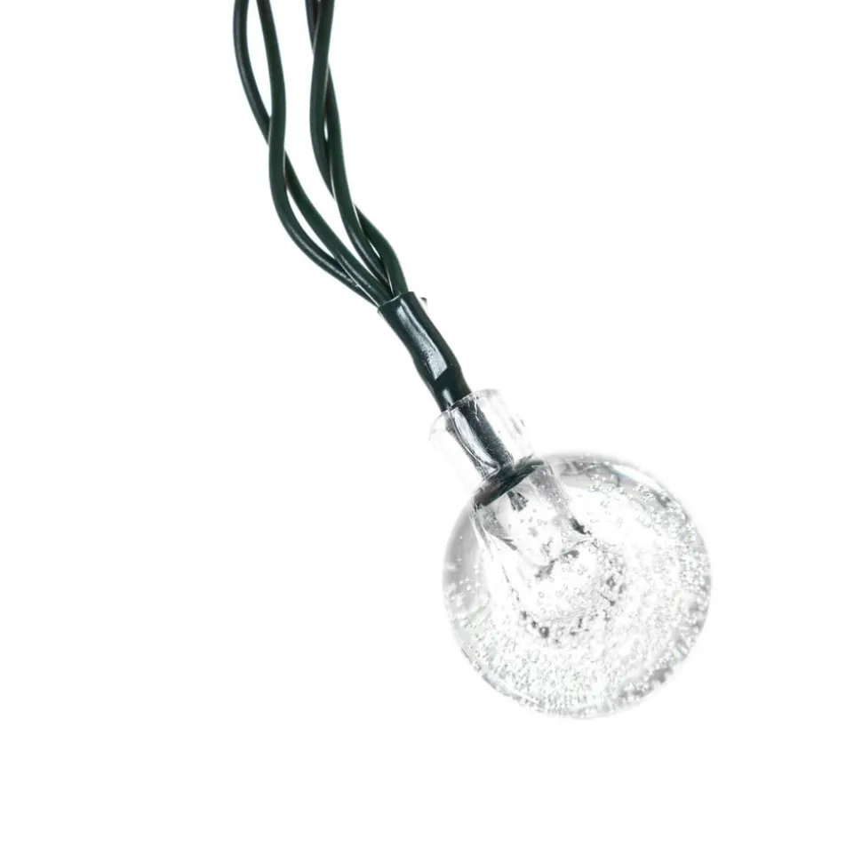 Lindby LED solcellelyskæde Mionel, kugler, 30-flg., 635cm