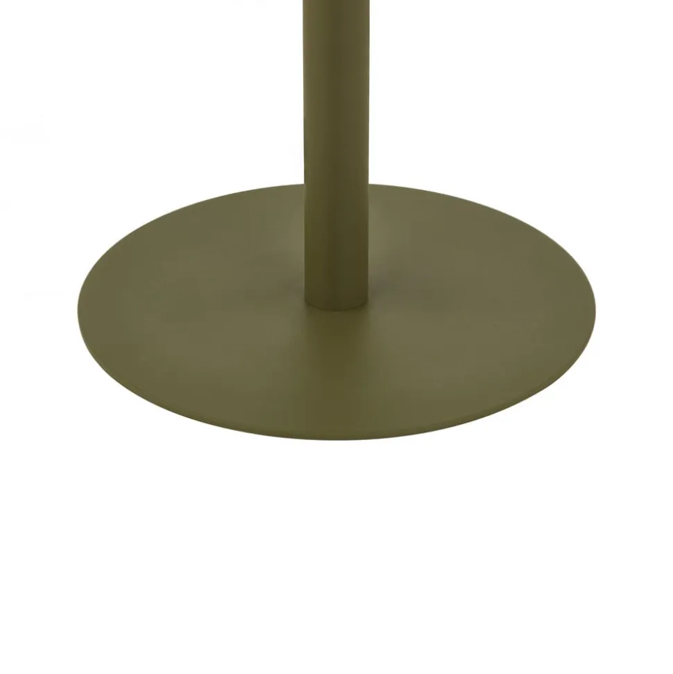 Lindby LED udendørs bordlampe Eleia, grøn, metal, genopladeligt batteri