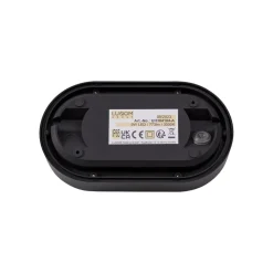 Lindby LED udendørs loftlampe Niniel, sort, 24 x 14 cm