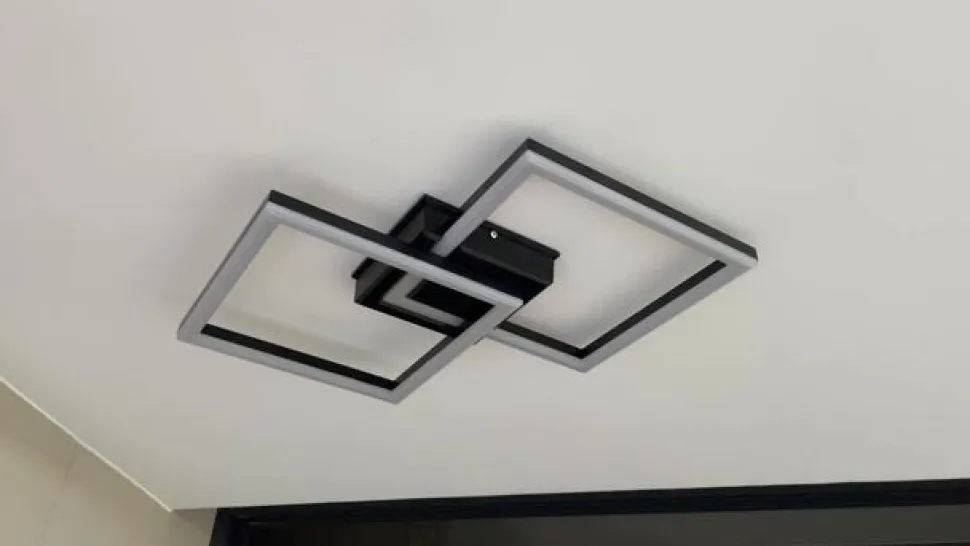 Lindby LED udendørs loftlampe Finian, 48 cm x 48 cm, CCT dæmpbar