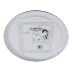 Lindby LED udendørs loftslampe Astera, hvid, 3.000 K, Ø 33 cm