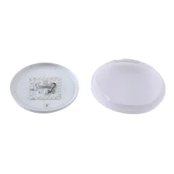 Lindby LED udendørs loftslampe Kirkola, 4000 K, Ø 34 cm, hvid