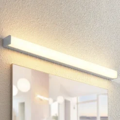 Lindby LED-badeværelseslampe Klea, 90 cm, krom, metal, IP44