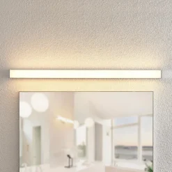 Lindby LED-badeværelseslampe Klea, 90 cm, krom, metal, IP44