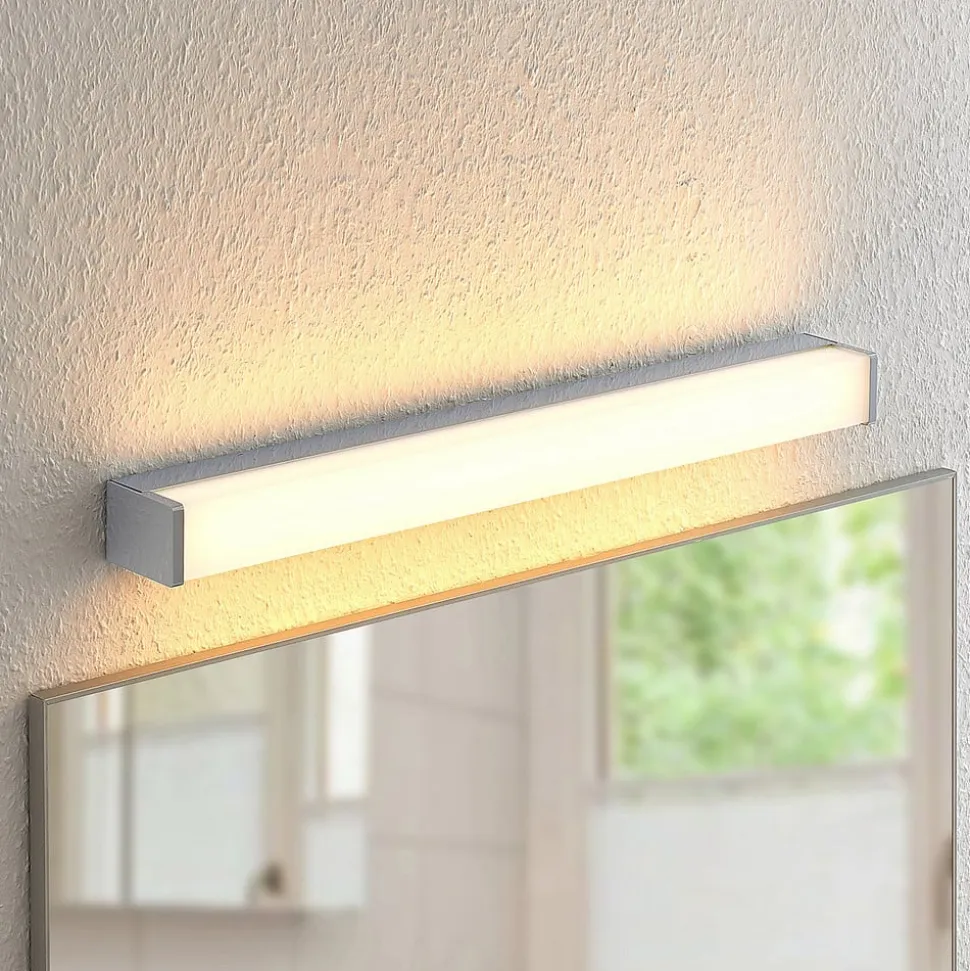 Lindby LED-badeværelseslampe Klea, 60 cm, krom, metal, IP44