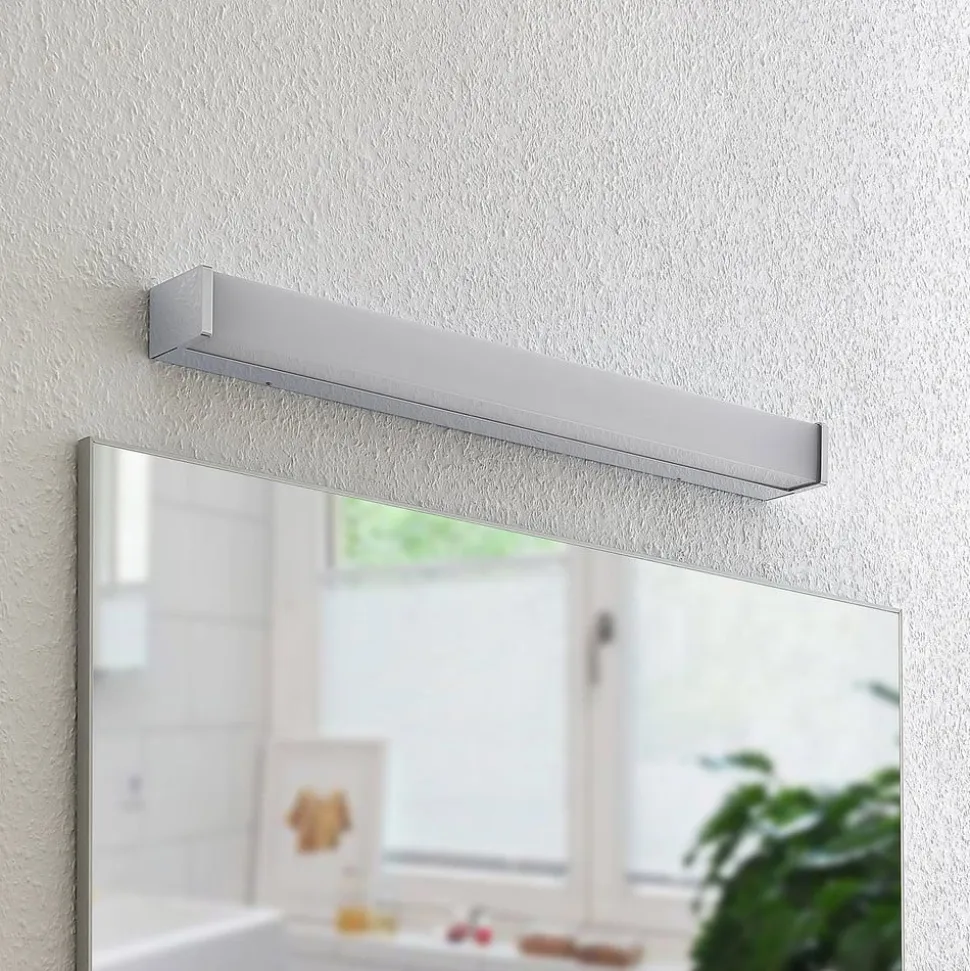 Lindby LED-badeværelseslampe Klea, 60 cm, krom, metal, IP44