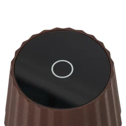 Lindby LED-batteridrevet bordlampe Esali, rustbrun, IP65