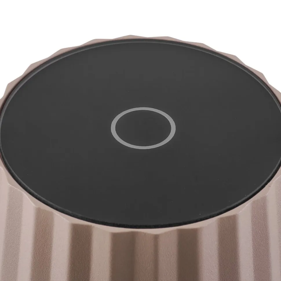 Lindby LED-batteridrevet bordlampe Esali, beige, metal, IP65