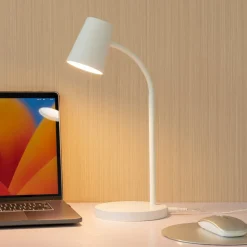 Lindby LED-bordlampe Ailina, højde 36 cm, hvid, dæmpbar