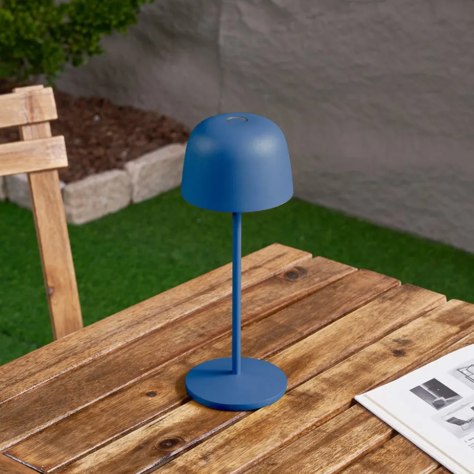 Lindby LED-bordlampe Arietty, blå, dæmpbar, IP65
