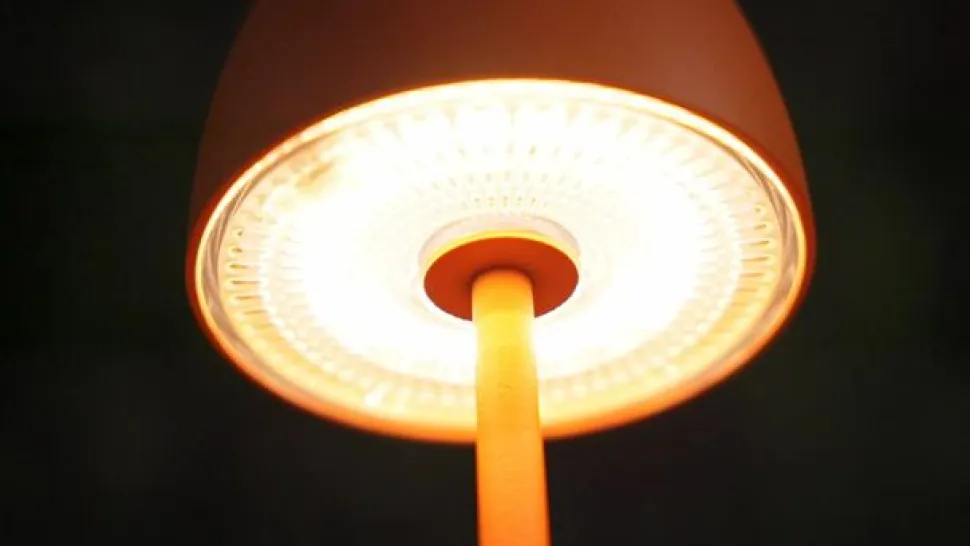 Lindby LED-bordlampe Arietty, orange, dæmpbar, IP65