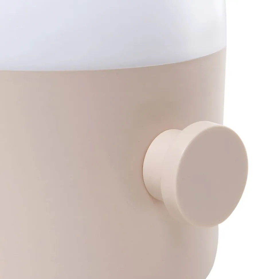 Lindby LED-bordlampe Isaline, beige, dæmpbar, IP44